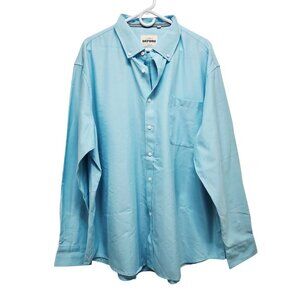 Classic Oxford Mens Light Blue Button-Up Dress Shirt Size 3XL Regular Fit